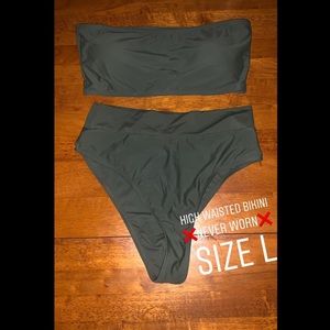 High waisted swim suit